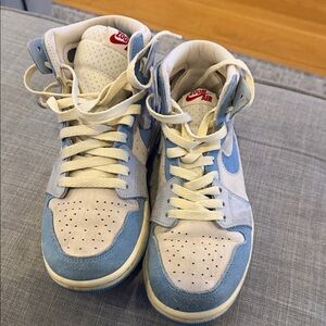 Nike Air High-Top Sneakers in Blue and White